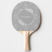 Raquette De Ping Pong Gris Elegant Damask Ping Paddle (Devant)