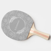 Raquette De Ping Pong Gris Elegant Damask Ping Paddle (Côté)