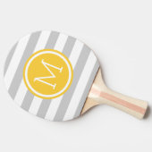 Raquette De Ping Pong Gris et Jaune de preppy raypes Monogramme (Côté)