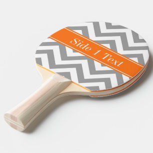 Raquette De Ping Pong Gris foncé Blanc LG Chevron Nom du Citrouille Mono