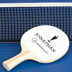 Raquette De Ping Pong Groomsman Gift Party personnalisé