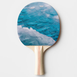 Raquette De Ping Pong Gros plan sur de la glace bleue