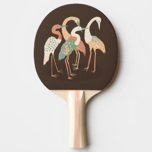 Raquette De Ping Pong Grues d'art pop couleur neutre