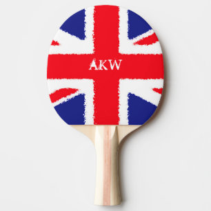 Raquette De Ping Pong Grunge Union Jack personnalisée