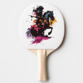 Raquette De Ping Pong Guerrier équitation cheval en aquarelle (Devant)
