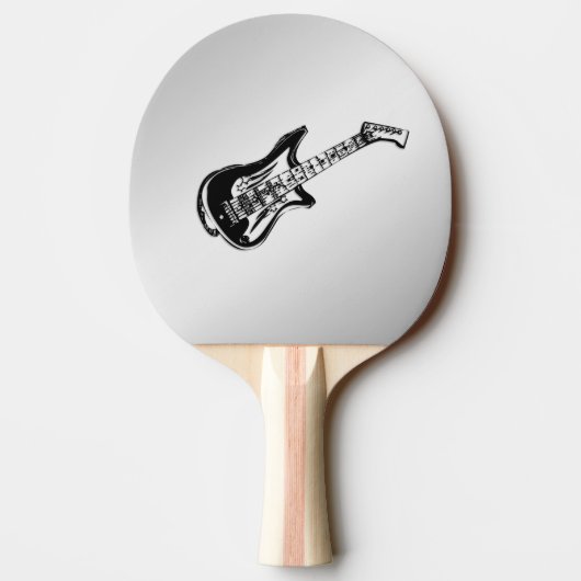 Raquette De Ping Pong Guitare électrique en argent (Dos)