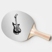 Raquette De Ping Pong Guitare électrique en argent (Côté)