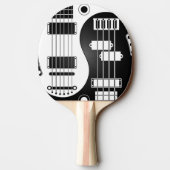 Raquette De Ping Pong Guitare et Yin bas Yang blanc et noir (Dos)