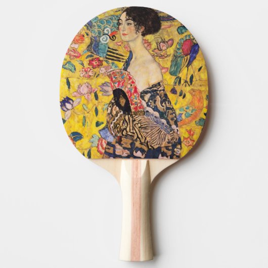 Raquette De Ping Pong Gustav Klimt - Dame avec ventilateur (Devant)