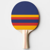 Raquette De Ping Pong Half and Stripes Horizontal Lines Blue Yellow Red (Dos)