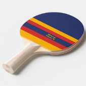 Raquette De Ping Pong Half and Stripes Horizontal Lines Blue Yellow Red (Devant Angle)