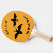 Raquette De Ping Pong Halloween Bats Orange (Côté)