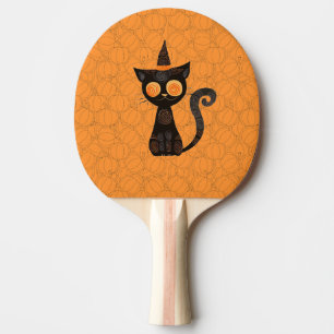 Raquette De Ping Pong Halloween/chat/citrouille/automne