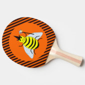 Raquette De Ping Pong Halloween Magic Bee Witch Orange et Black Stripes (Côté)