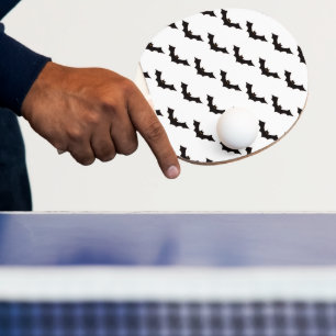 Raquette De Ping Pong Halloween, motif de chauves-souris, farce ou frian