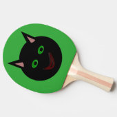 Raquette De Ping Pong Halloween Ping Ping Chat Noir (Côté)
