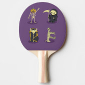Raquette De Ping Pong Halloween Squelette Dracula Mummy Griffe Reaper (Devant)