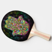 Raquette De Ping Pong Hamsa Fatma Main Psychedelic Art (Côté)