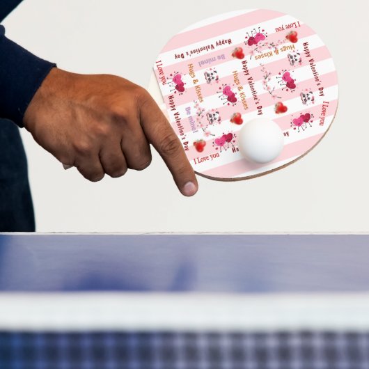 Raquette De Ping Pong HappyValentine's Day Ping Pong PaddleCouple Hearts (Insitu)