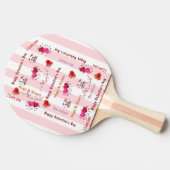 Raquette De Ping Pong HappyValentine's Day Ping Pong PaddleCouple Hearts (Côté)