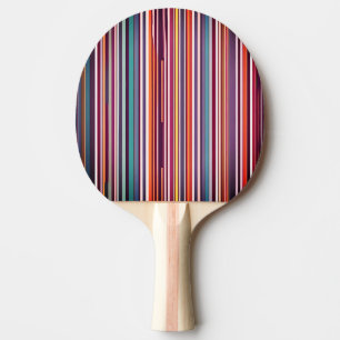 Raquette De Ping Pong Harmonie Linéaire Abstraite – Plum, Or & Aqua