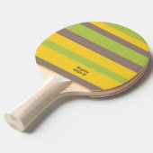 Raquette De Ping Pong Harmony Stripes Lines Brown Yellow Green (Devant Angle)