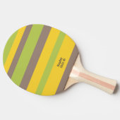 Raquette De Ping Pong Harmony Stripes Lines Brown Yellow Green (Côté)