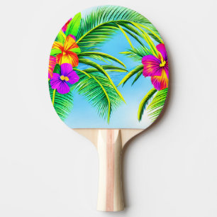 Raquette De Ping Pong Hawaï Tropical Motif sans couture