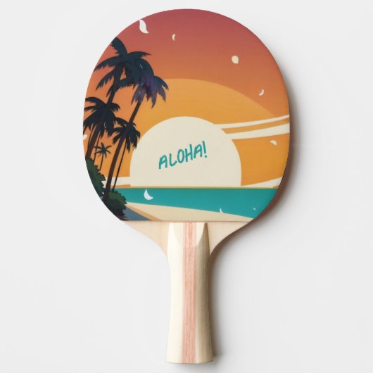 Raquette De Ping Pong Hawaiian/Aloha/Tropical/plage (Devant)