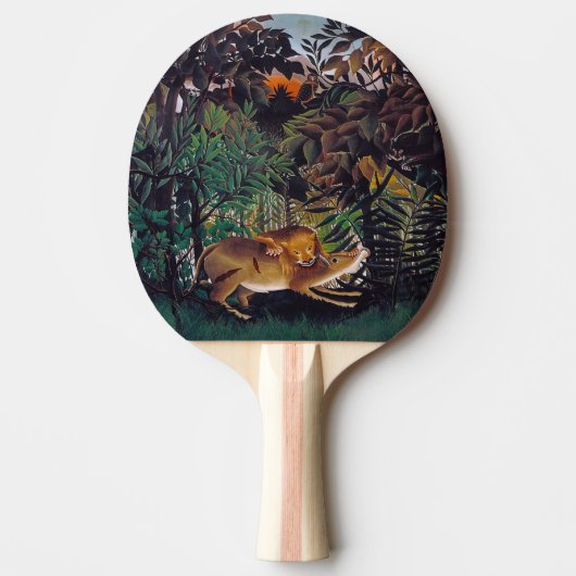Raquette De Ping Pong Henri Rousseau - Le lion affamé (Devant)