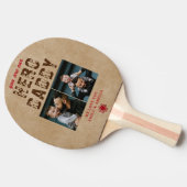 Raquette De Ping Pong Héros rustique Daddy Père`s Day 2 Photo Collage (Côté)