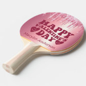 RAQUETTE DE PING PONG HEUREUSE SAINTE-VALENTIN PINK PARTIES SCINTILLANT (Devant Angle)