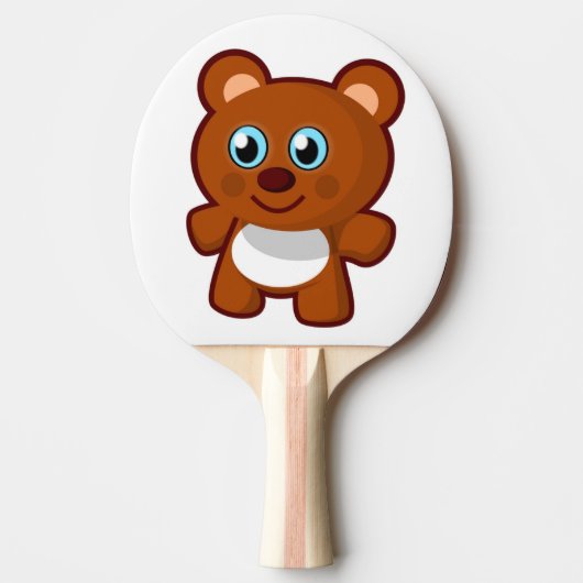 RAQUETTE DE PING PONG HEUREUX TEDDY BEAR (Devant)