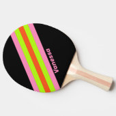 Raquette De Ping Pong HI-VIS et rose avec le nom (Côté)