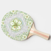 Raquette De Ping Pong Hibiscus & dentelle BLANC (Côté)