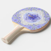 Raquette De Ping Pong Hibiscus & dentelle BLEU (Devant Angle)