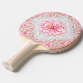 Raquette De Ping Pong Hibiscus & dentelle PINK (Devant Angle)
