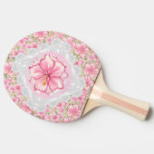 Raquette De Ping Pong Hibiscus & dentelle PINK (Côté)