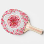 Raquette De Ping Pong Hibiscus & dentelle RED (Côté)