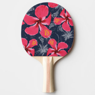 Raquette De Ping Pong Hibiscus Tropical Fleurs été Design