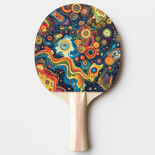 Raquette De Ping Pong Hippie Art Ping Paddle (Devant)
