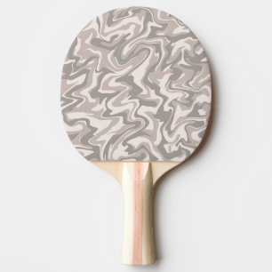 Raquette De Ping Pong Hippie les années 70 Gris Marbre Liquide Swirl Boh
