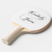 Raquette De Ping Pong His & Her Script Names, Black & Grey (Devant Angle)