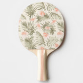 Raquette De Ping Pong Hisbiscus Tropical Palm Tree Motif (Devant)
