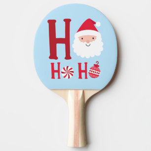 Raquette De Ping Pong Ho Ho Ho Noël Père Noël Festive Vacances d'hiver