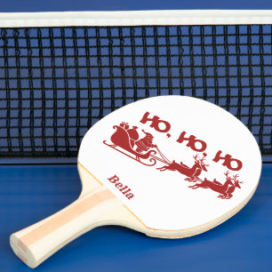 Raquette De Ping Pong HO.HO.HO Noël Traîneau de Père Noël avec Renne