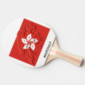 Raquette De Ping Pong HONG KONG DRAPEAU & CARTE Personnalisé (Côté)