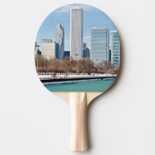 Raquette De Ping Pong Horizon de Chicago à travers le lac Michigan