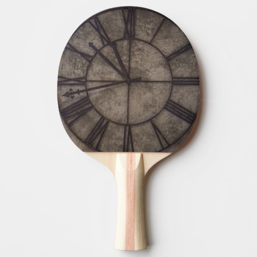 Raquette De Ping Pong Horloge murale analogique Brown (Devant)