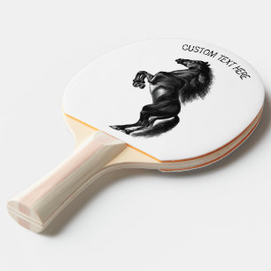 Raquette De Ping Pong Horse Ping Pong Paddle avec texte personnalisé